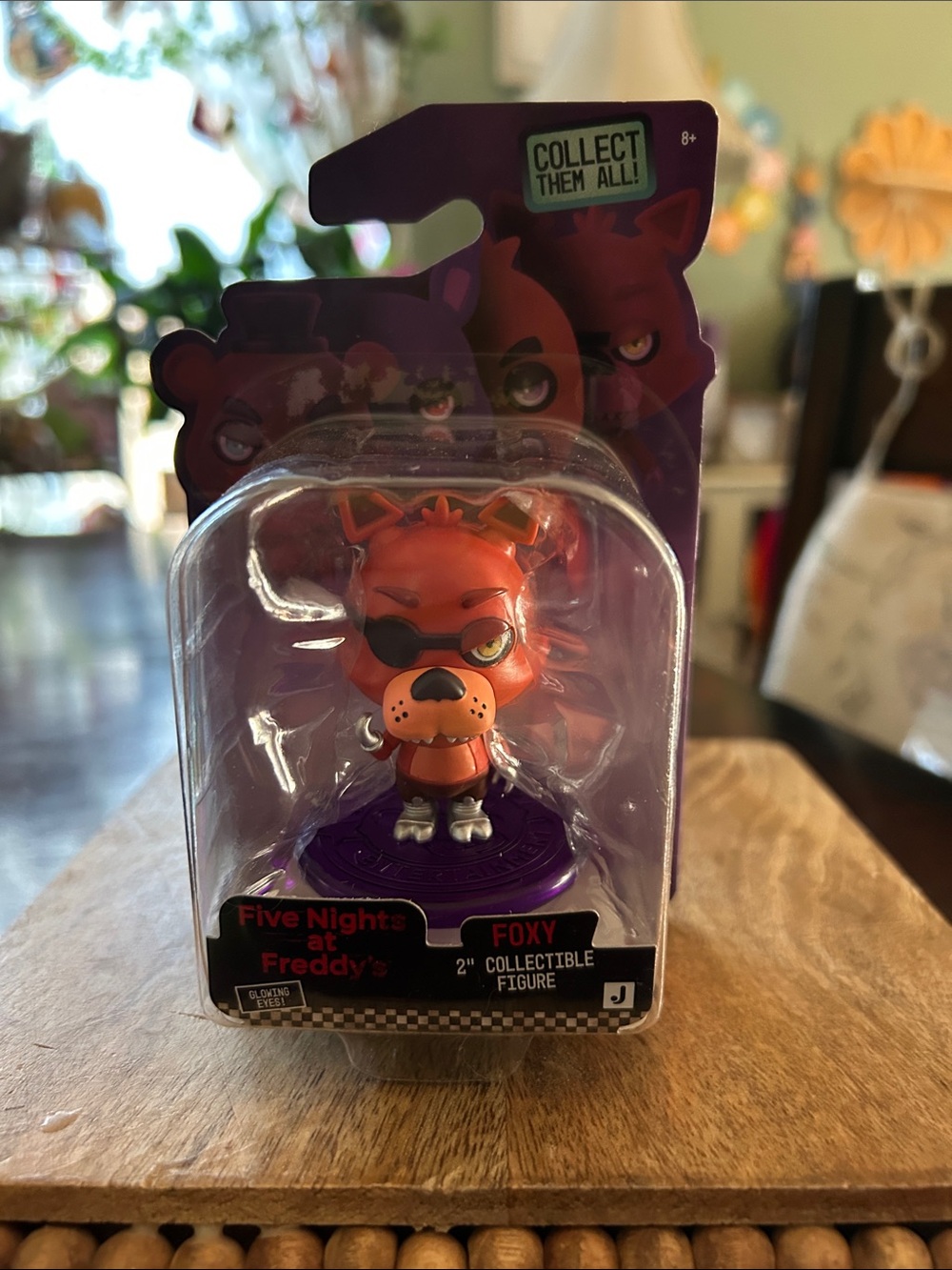 Five Nights at Freddy’s “Foxy” 2” Collectible Figure with Glowing Eyes New